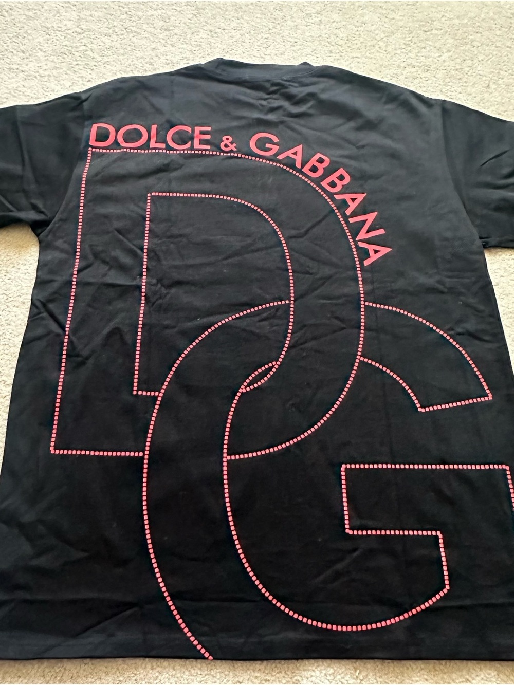 Dolce & Gabbana Black Tee with Pink